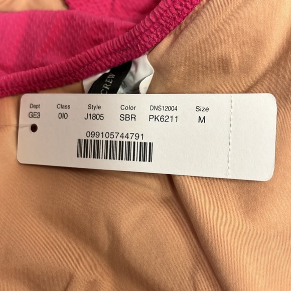 J. Crew Pink One Shoulder Top With Bikini Swim Bottoms 2pc Set - Picture 15 of 15